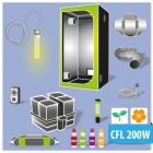 Grow Box Kit idroponico Lampada CFL 200W Completo